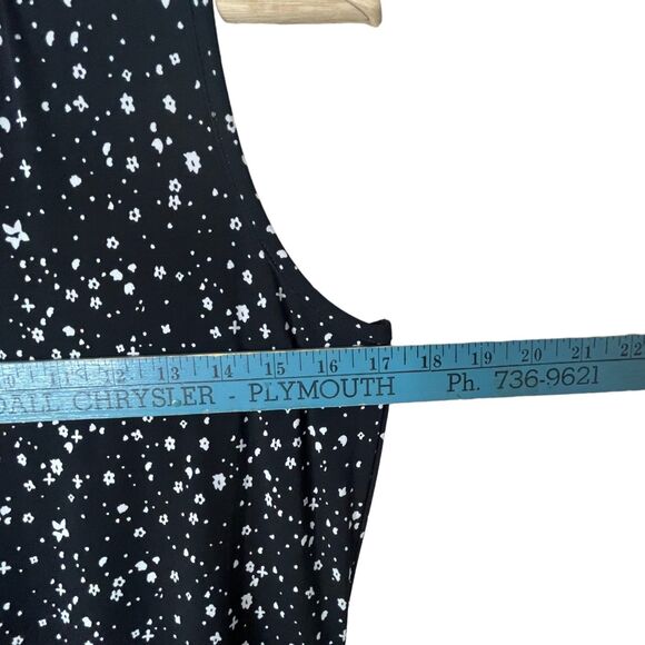 Michael Kors Nora Print Border Maxi Dress Sz XS Floral Wrap Tie Sleeveless - Picture 12 of 14